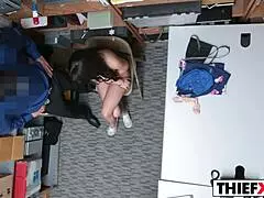 Taylor May Gets Punished with Monster Cock in Garage Office