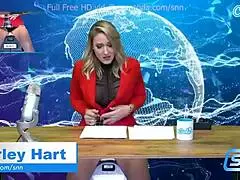 Camsoda - Hot Milf Masturbates And Rides Sybian During News Broadcast