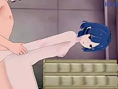 Ikuyo Kita and Ryo Yamada dive into intense creampie sex in this 3D hentai cartoon.