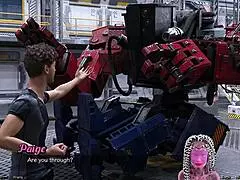 Uwięziona w kosmosie flirtuje z pół-robotem laską