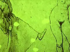 Vintage erotické kresby s intenzívnymi anime hentai komiksovými scénami