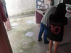 Married housewife trades ass for washing machine repair while husband's away