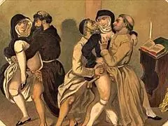 Vintage drawings that tease with erotic charm