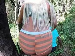 Wanessa Boyer Climbs Outdoors In Lingerie, Shorts Wedged In Her Big Ass.