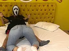 Ghostface gets free blowjob for halloween