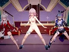 Honkai Star Rail Clara March 7th Silverwolf Hentai Mmd