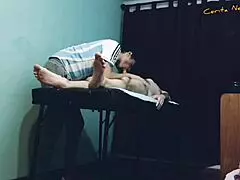 Oiled Cock Massage Ends in Happy Surprise