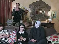 Addams family throws a wild orgy with everyone banging