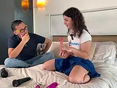 bootywhite, argentinian star, drills her ass and cums twice on podcast