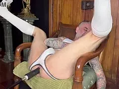 red fuck machine fucks my ass to orgasm