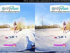 vr 3d foot girl teases with nylons and high heels
