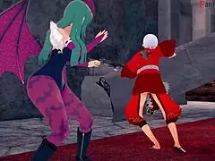 Spécial Halloween Morrigan en sheer fantasy avec éléments cartoon 3D