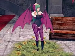 Morriganin halloween-erikoisuus läpinäkyvässä fantasiassa 3D-sarjakuvallisilla elementeillä
