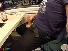 Third Cumshot Attempt on Moving Train Got Interrupted!