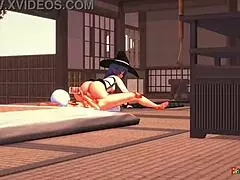 Eris catches roxy fucking and joins in the trailer