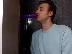 model twink deepthroats your cock with choking gags