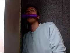 model twink deepthroats your cock with choking gags