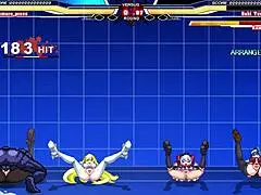 Kuromaru Takes on Arcana Heart in Wild Anime Cumshot Battle