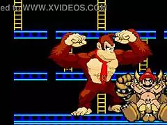 Mugenr-18 Deux - Bowser Koopa And Donkey Kong Battle Mario