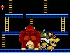 Mugenr-18 Deux - Bowser Koopa And Donkey Kong Battle Mario