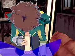 konosuba yaoi hints at kazuma receiving bareback blowjob with creampie in uncensored japanese asian manga anime game featuring twink sucking and hentai gay elements