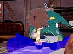 konosuba yaoi hints at kazuma receiving bareback blowjob with creampie in uncensored japanese asian manga anime game featuring twink sucking and hentai gay elements