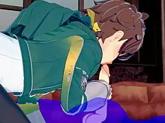 Konosuba yaoi Kazuma saa paljassuuhunoton creampiella twinkin imiessä hentai gay animessa