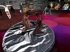 Dancing and socializing at an elite night club