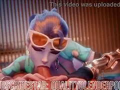 widow deepthroats cock on the beach 😍 big tits and ass action