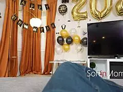 Lilian stone rides austin pierce in step mom fantasy on new years eve