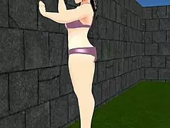 Plump Anime Girl Bounces Tits in Tennis Match
