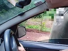 naughty bia showin off on the street, flashin her wet pussy and breasts... oops, clothes ripped!