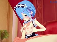Hey, rem and ram team up with subaru natsuki for some wild hentai action in re zero