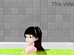 koko a strips everything in the bath for you 😊