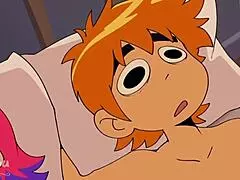 Scott Pilgrim bangs her hard in wild cartoon action