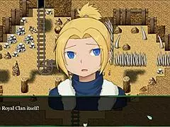 Entering holy cathedral in Succubus Covenant hentai game to find half-naked blonde goddess angels