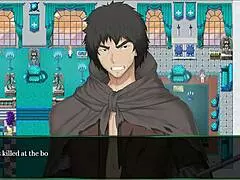 Entering holy cathedral in Succubus Covenant hentai game to find half-naked blonde goddess angels