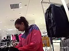 Attractive Czech Kitten Gets Seduced In Shopping Centre, Undressing For Hardcore Pov Striptease.