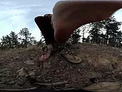 Giantess Shrinks Boss for Outdoor Punishment in Femdom VR Reality