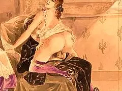 Vintage Erotic Drawings with Sensual Anime Flair