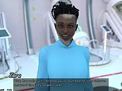 Redhead stepsister bathes in space shower hentai adventure