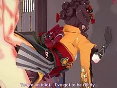 chiori's passionate blowjob in genshin impact