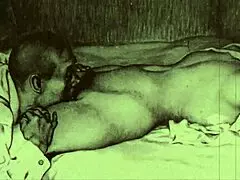 Retro klimat w vintage erotycznym szkicu ilustracji.