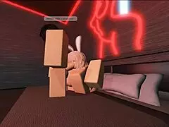 Roblox cartoon bunny gets pounded hard in wild 3D action.