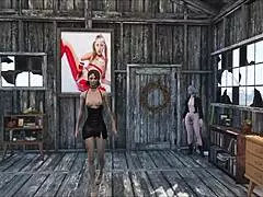 i play fallout 4 with cute anime brunette hentai porn in 3d at home