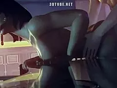 pharah from overwatch takes it hard in 3d sfm 2019