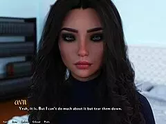 Hot Brunette Asks Tough Questions in Being a Dik