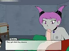 in this 18titans episode, characters in costumes explore hentai