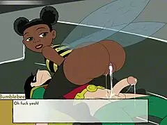 in this 18titans episode, characters in costumes explore hentai