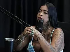 Marcellly Melo flashes tits after wild swing house chaos with gay and trans